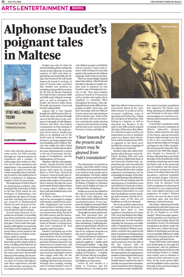 French literature in Maltese&nbsp;translation